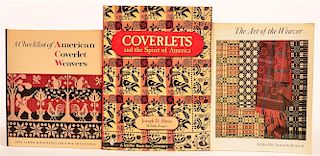 (3 vols) Books on Coverlets and Weaving