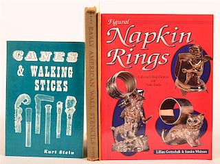 (4 vols) Books on Canes Napkin Rings +