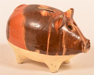 Earthenware Pig Form Pig Bank