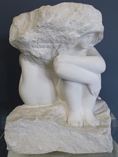 Signed Marble Sculpture.