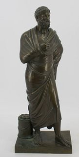 19th Century Large Bronze Sculpture Of A Classical