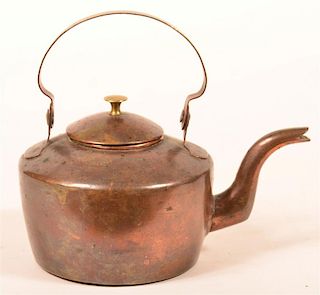 Miniature Pennsylvania Copper Tea Kettle.