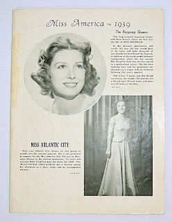 1940 Miss America Beauty Pageant Program