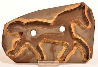 19th Century Trotting Horse Tin Cookie Cutter.
