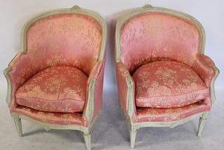An Antique Pr Of Swedish Louis XV1 Style Bergeres.