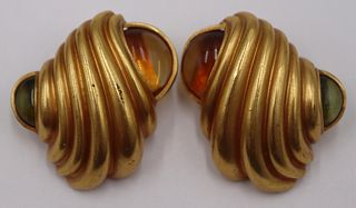 JEWELRY. Pair of Signed Esti Frederica 18kt Gold