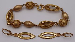 JEWELRY. Italian Etruscan Revival 18kt Bracelet.
