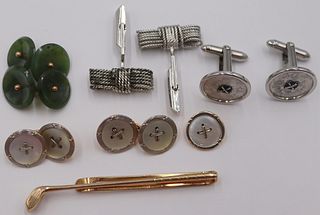 JEWELRY. Assorted Grouping of Men's Gold &