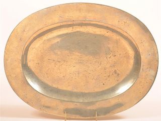 English 19th Century Pewter Platter.