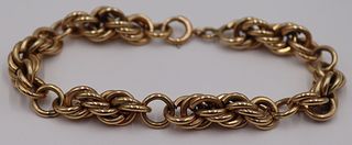 JEWELRY. 14kt Gold Link Bracelet.