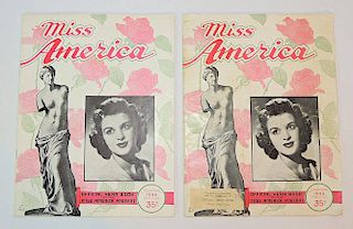 Two 1945 Miss America Pageant Programs
