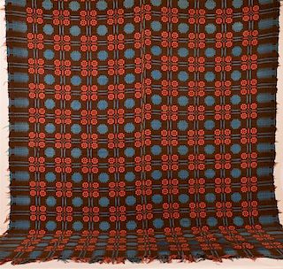 Geometric Two Part Overshot Coverlet