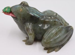 Phenomenal Gem Figural Carving a Frog.