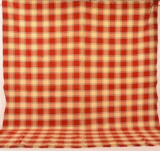 19th Century Wool Block Pattern Blanket.