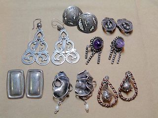 Seven pair of Mexican Earrings