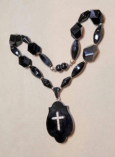 Victorian-style Black Onyx Necklace