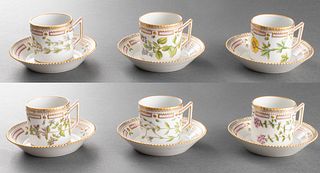 Royal Copenhagen "Flora Danica" Cups & Saucers 12