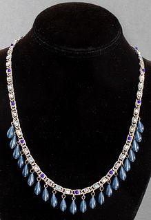 Vintage Chanel Gripoix & Chain-Link Necklace 1997