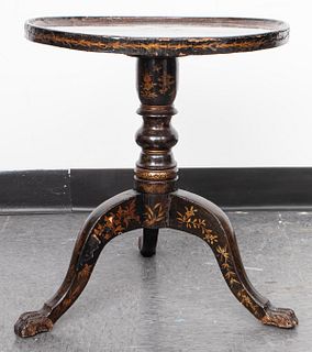Victorian Black Chinoiserie Occasional Table