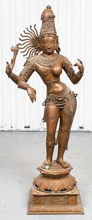 Indian Bronze Statue of Ardhanarishvara