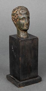 Hellenistic Bronze Man's Head Artifact