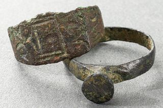 Ancient Roman Bronze Rings, 2 Pcs.