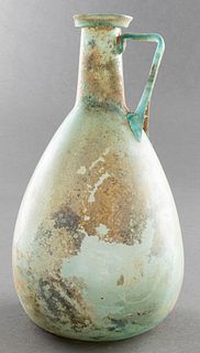 Ancient Roman Glass Vessel with Handle