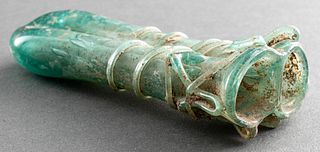 Ancient Roman Glass Double Unguent Bottle
