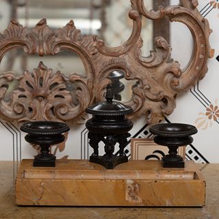 Regency Bronze-Mounted Siena Marble Desk Stand, Attributed to Benjamin Lewis Vulliamy