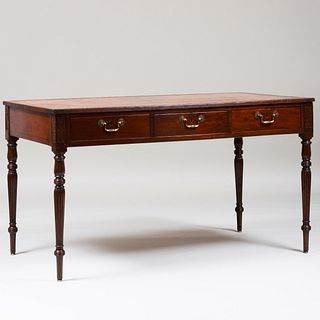 Federal Style Mahogany and Leather Desk