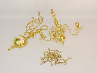 Antique Dutch Brass Chandelier