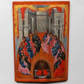 Greek Icon Depicting the Pentecost