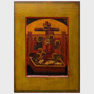 Russian Icon Depicting the Entombment