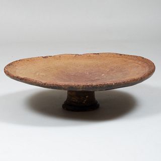 Rustic Painted Earthenware Tazza