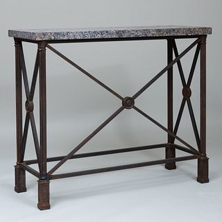 Italian Neoclassical Style Painted Metal 'Bank' Table