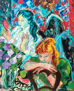 EMILIO GRAU SALA (Barcelona, 1911 - 1977).
"Three women".
Oil on canvas.
Signed in the lower right corner.