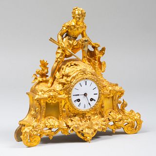 Napoleon III Ormolu Figural Clock