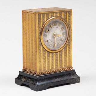 Miniature Gilt Table Clock