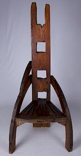 Hand-Crafted Watermill Wooden Chair, Repurposed