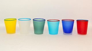Six Murano Glass Tumblers