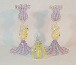 Three Pieces of Venetian Glass