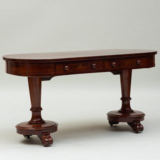 Victorian Carved Mahogany Desk