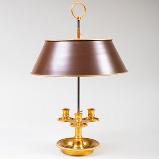 Louix XVI Style Brass and TÃ´le Bouillotte Lamp