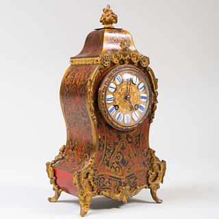 Howell James & Co. Gilt-Metal-Mounted Faux Tortoiseshell Bracket Clock