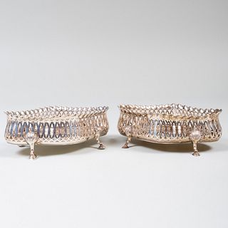Pair of Howard & Co. Silver Navette Dishes