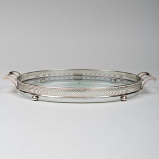 TIffany & Co. Silver-Mounted-Glass Tray