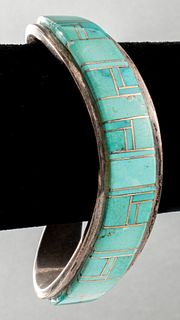 Tommy Jackson Navajo Silver Turquoise Bracelet