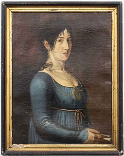 Continental School Portrait of a Lady, 19th C.