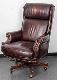 Georgian Style Leather Upholstered Office Chair