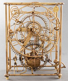 Gordon Bradt Brass Kinetic Sculpture Clock